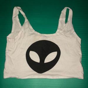SMALL ALIEN CROP TOP - NO STAINS/DAMAGE :)